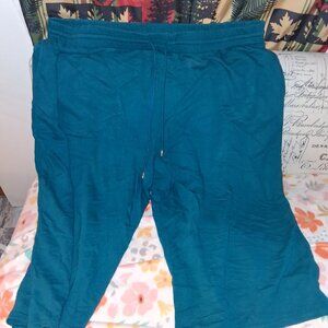 blueish greenish capris for plus sized queen